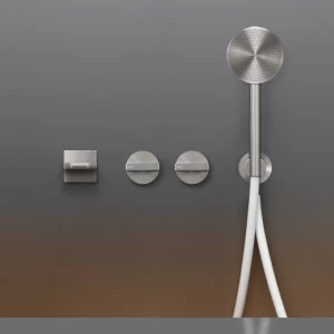 Настенные 2 прогрессивных смесители, установленные для ванной с носиком L. 155 мм и круглого ручной душ диаметр 80 мм  BAR40H CEADESIGN