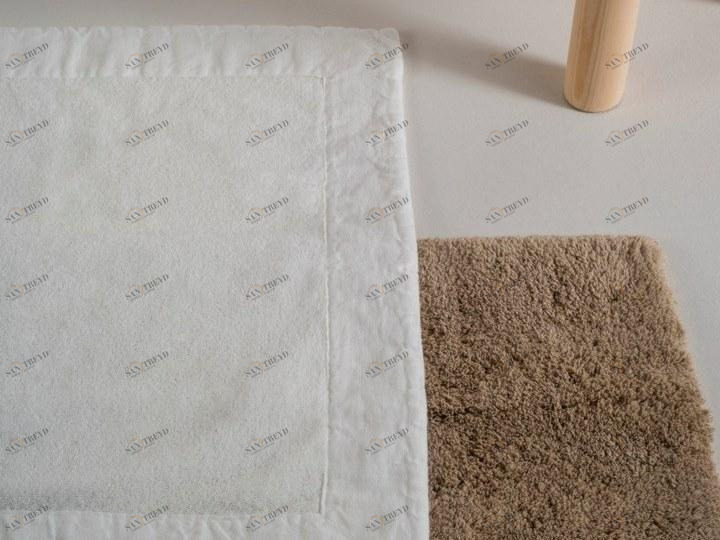 LA FABBRICA DEL LINO Однотонный хлопковый махровый коврик для ванной Basic sun-id-1504885