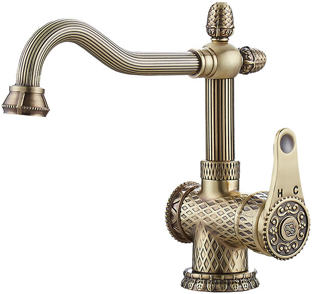 Смеситель ZorG Antic A 424U-BR для раковины, бронза