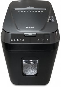 АП40 Уничтожитель документов -4, din p-4 (4 ур-нь секр.), фрагмент 3,9х12мм, автоподача 170 лист (70г/м2), пл.карты/скрепки/скобы, 37 литров Гелеос