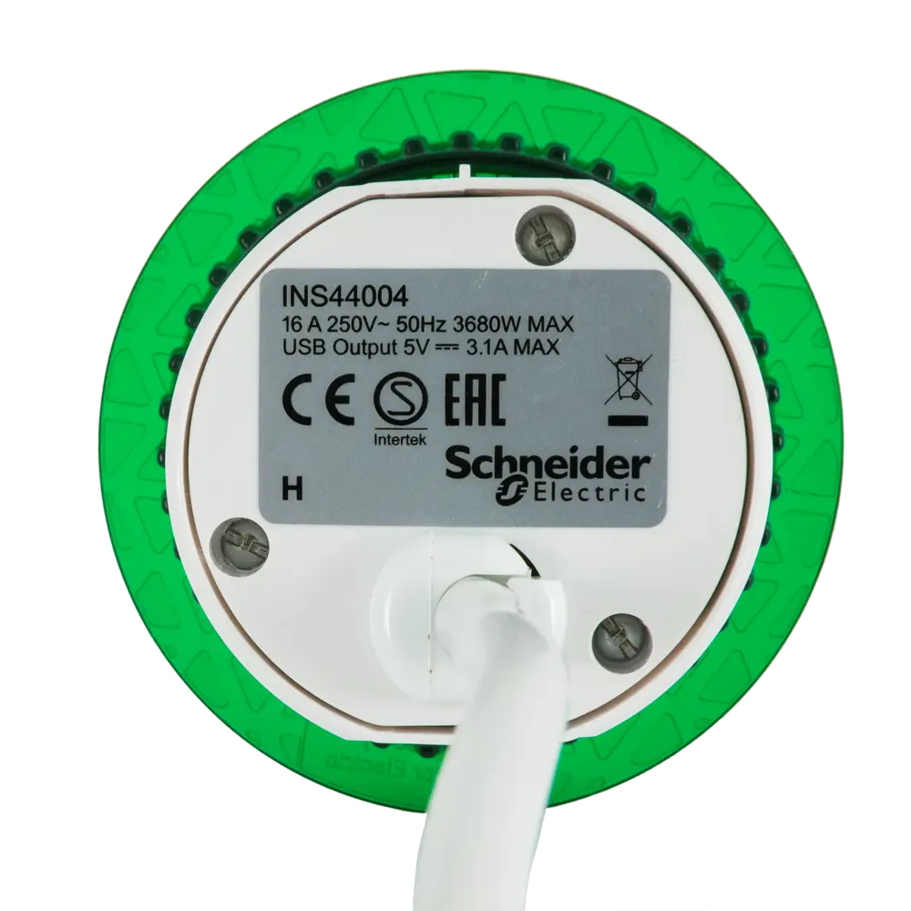 Розетка встраиваемая в столешницу Schneider Unica System 1 розетка с заземлением 1 USB 2 м 3670 Вт цвет белый 82401603 STLM-2196990 SYSTEME ELECTRIC  - Вид №2