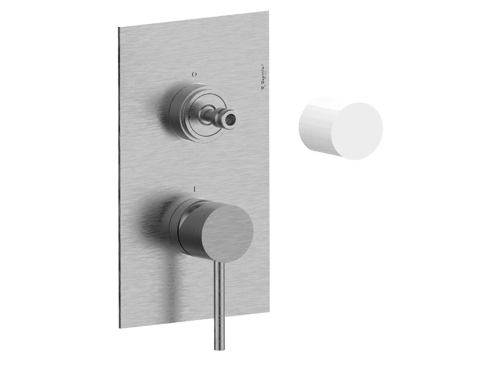 Однорычажный смеситель для душа из нержавеющей стали с переключателем Rubinetterie Frattini Pepe XL 316 ARCH-00032865