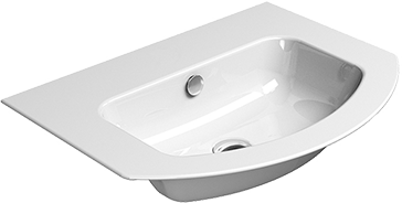 8830111 Подвесная раковина настенная овальная GSI ceramica Pura белая - Вид №1