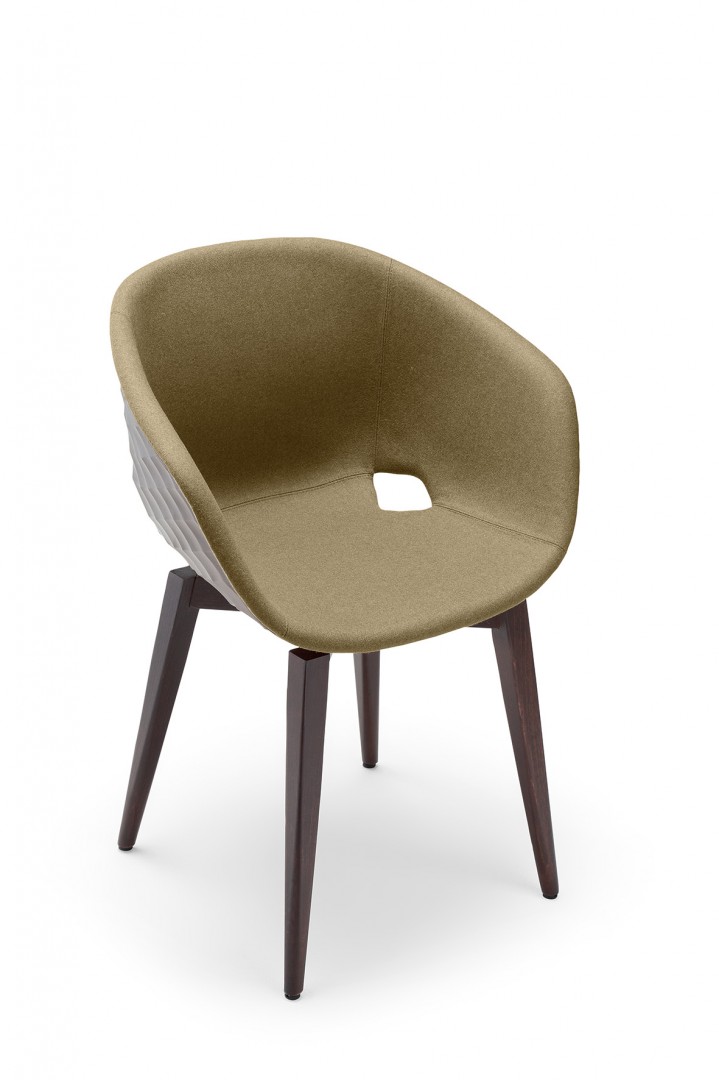 Uni-Ka 599M Кресло с каркасом из древесины бука, 4 ножки. Обивка из полипропилена. Et al. Uni-ka - Вид №1