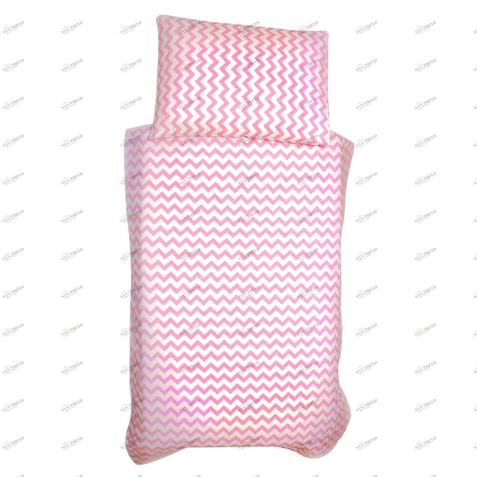 Детское постельное белье "Зигзаги" лаванда БЕЛЬМАРКО  327402 Розовый Santreyd 