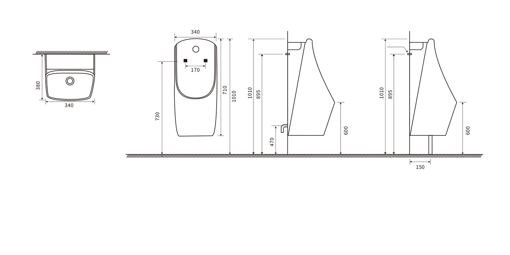 Писсуары SL-6004MB SANTILINE  - Вид №1