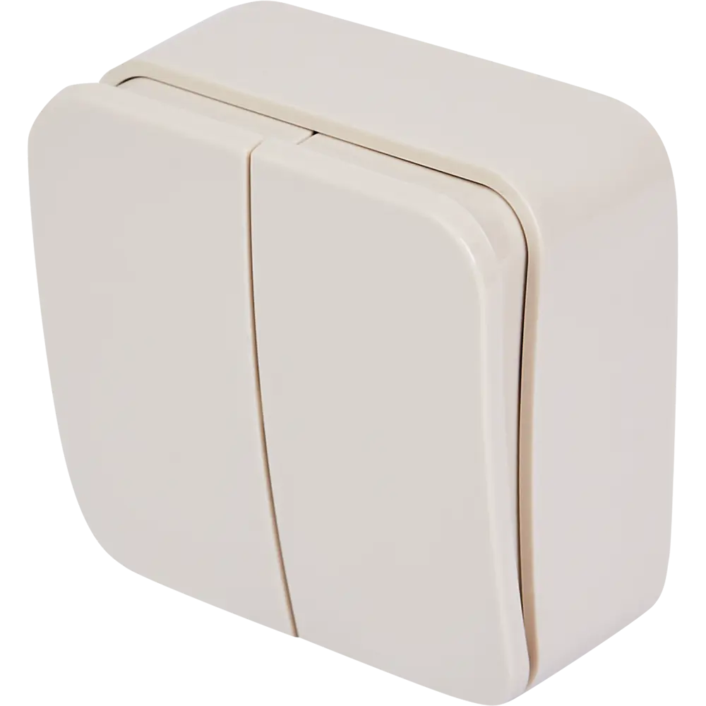 Выключатель накладной Schneider Electric Blanca 10 Ас 2 клавиши цвет бежевый 86724498 STLM-2134123 SYSTEME ELECTRIC