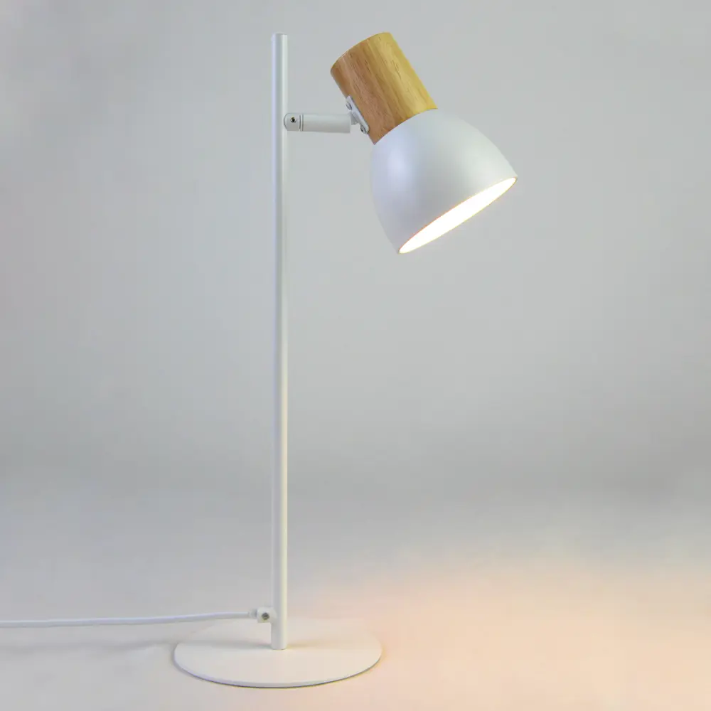 Настольная лампа INSPIRE Venosa с деревянными акцентами и регулируемым плафоном 82908108 STLM-0037799 - Вид №2