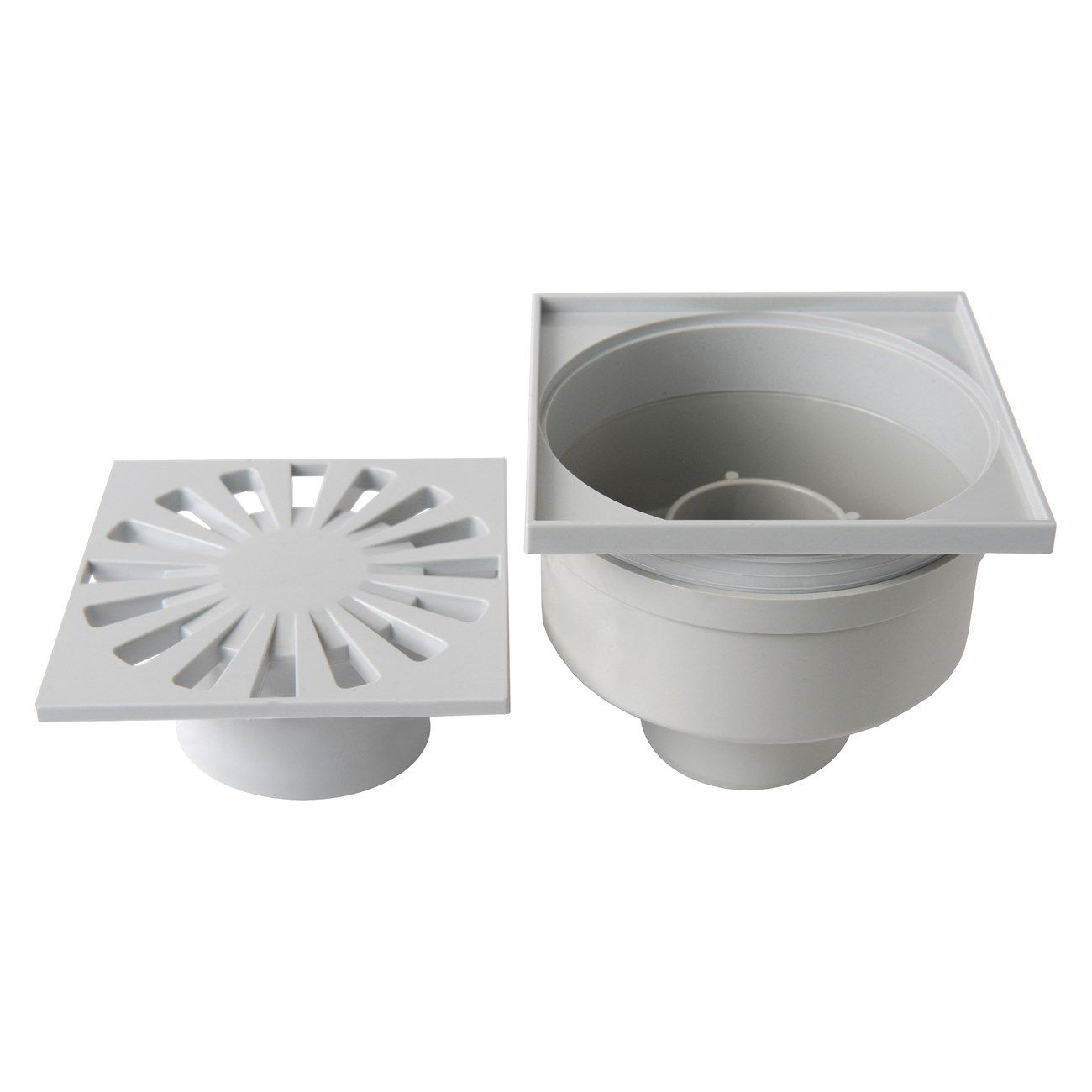 ABS сифонированная крышка люка с решеткой и вертикальным сливом First Corporation First Plast ARCH-00096016 - Вид №1