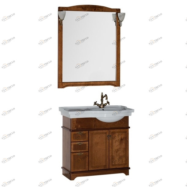 Комплект мебели Aquanet Луис 90 R темный орех 00169333