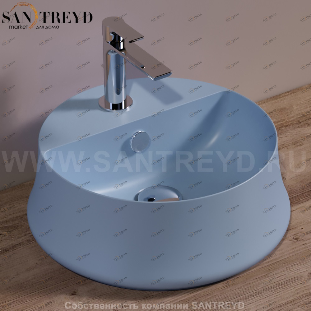 SH03PERVINCAMATT Накладная раковина на столешницу  круглая Simas Sharp