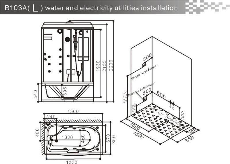 WU103A L Душевая кабина SSWW WU - Вид №3