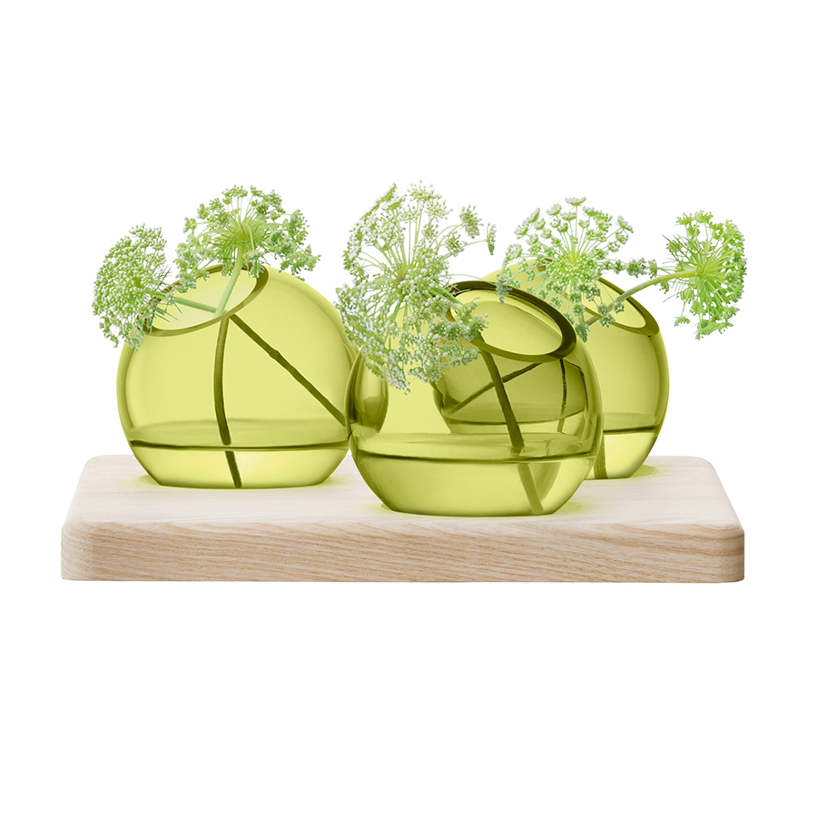 Трио ваз на подставке 8 см зелёные Axis LSA INTERNATIONAL ДИЗАЙНЕРСКИЕ 253369 Зеленый  - Вид №2