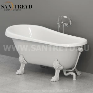 105501 Ванна с ножками и внешней системой слива-перелива 170 см цвет Белая глазурь Kerasan RETRO Италия
