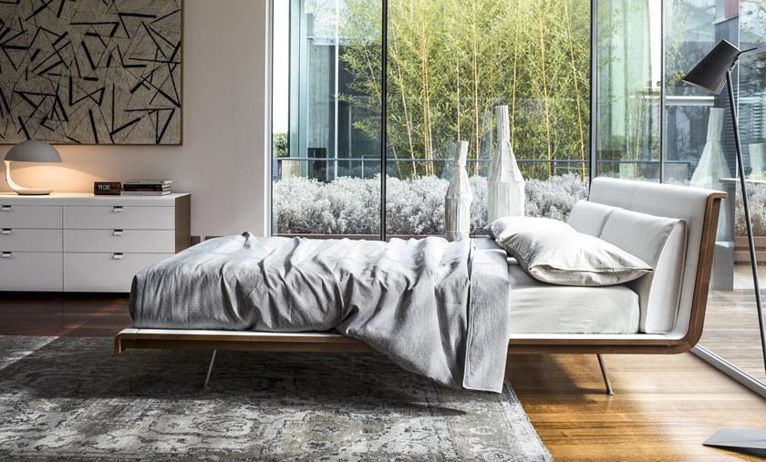 ZANETTE Кровать из орехового дерева с мягким изголовьем Aragona sun-id-1481783 - Вид №5