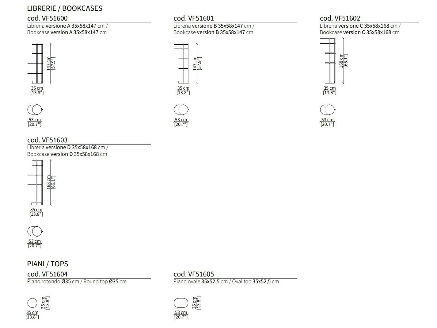 Отдельно стоящий книжный шкаф из металла и дерева Vittoria Frigerio DOGE ARCH-00082074 - Вид №3