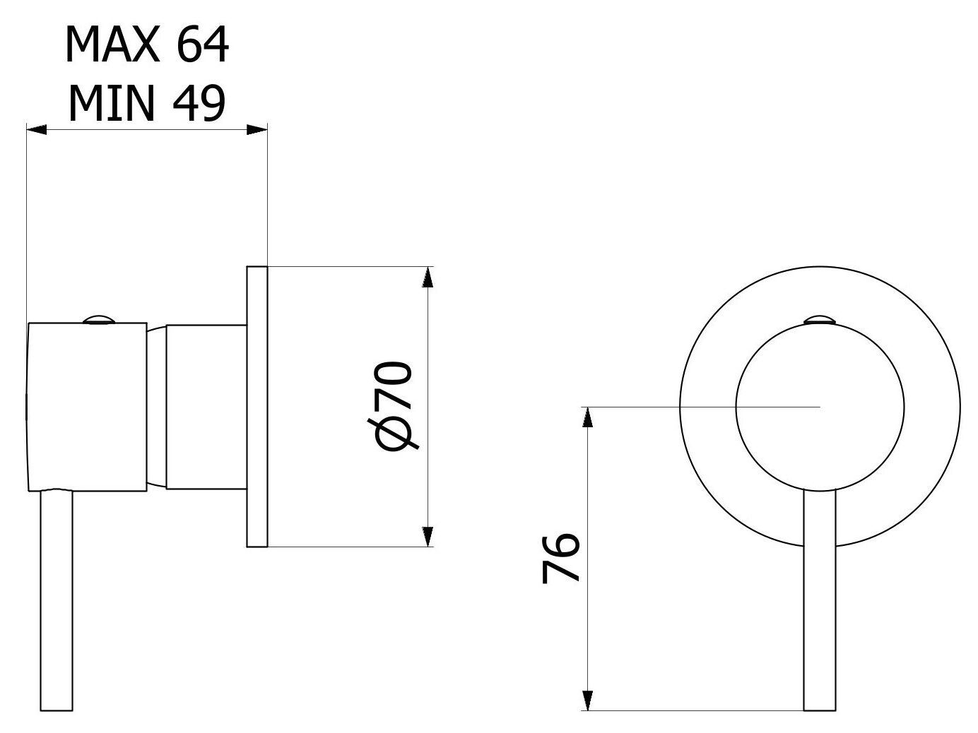 Односторонний настенный смеситель IB промышленность ARCH-00051454 - Вид №13