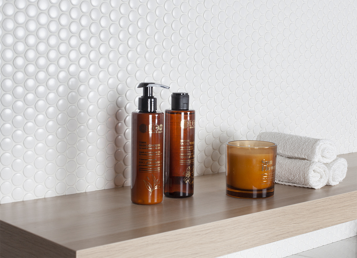 Белоснежная мозаика Starmosaic Shapes Penny Round – элегантность в каждой детали STP-ST537 INCOLOR - Вид №4