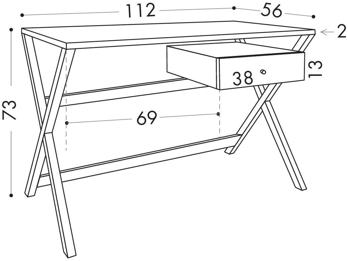 IFT Письменный стол с ящиком sun-id-1382766 - Вид №3