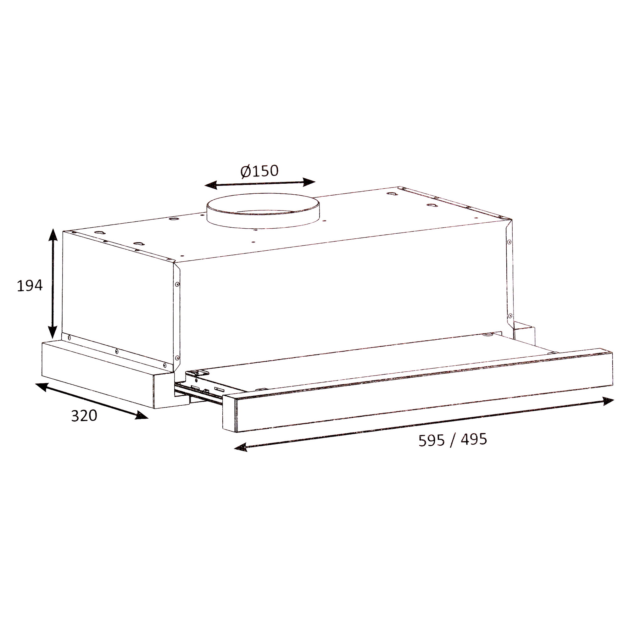 9157937 Вытяжка телескопическая DEXP TH50-SVF белый/белый STDN-0099762 - Вид №11