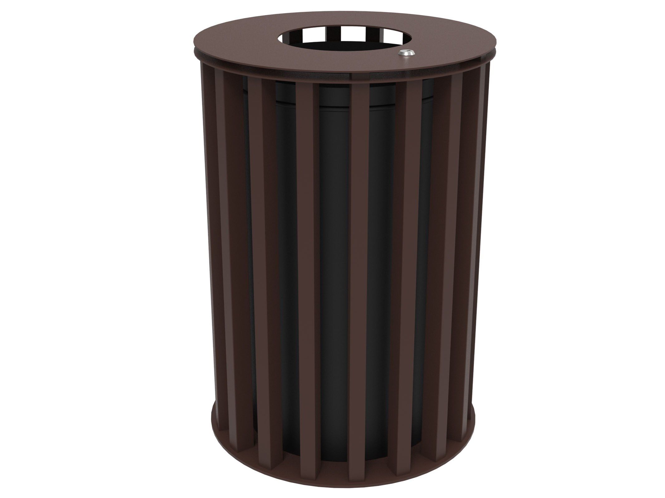 Оцинкованная стальная корзина для мусора с крышкой Lazzari Динамо ARCH-00087800 - Вид №45