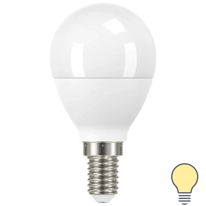 Лампа светодиодная Lexman P45 E14 175-250 В 5.5 Вт белая 440 лм теплый белый свет