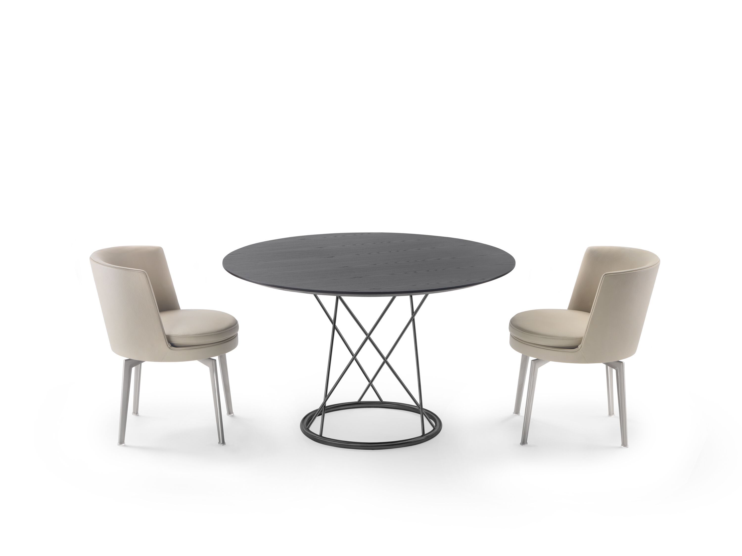 Круглый стальной стол с порошковым покрытием Flexform Torcello ARCH-00028021 - Вид №1