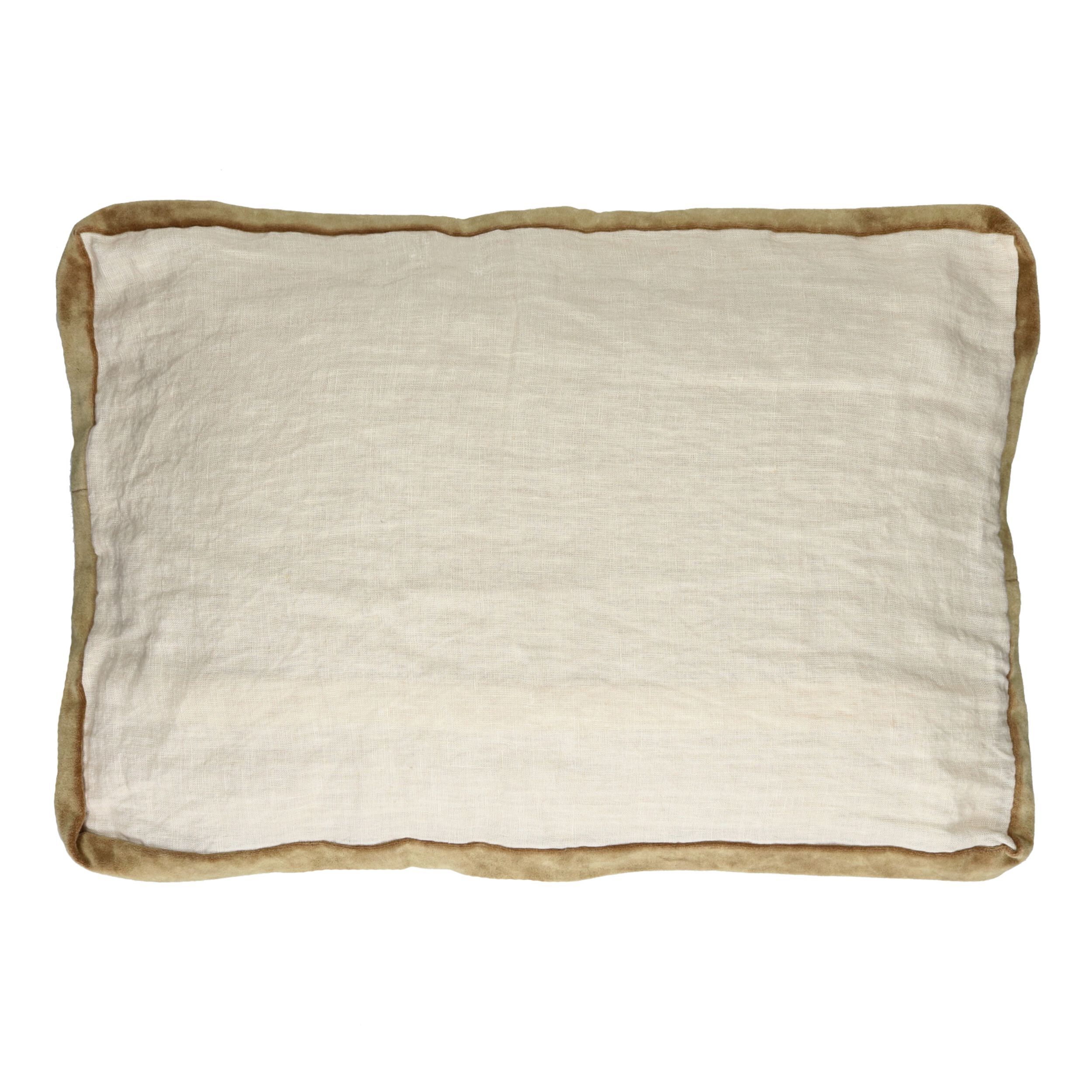 Льняная прямоугольная однотонная подушка POMAX BORDERS ARCH-00106515 - Вид №12