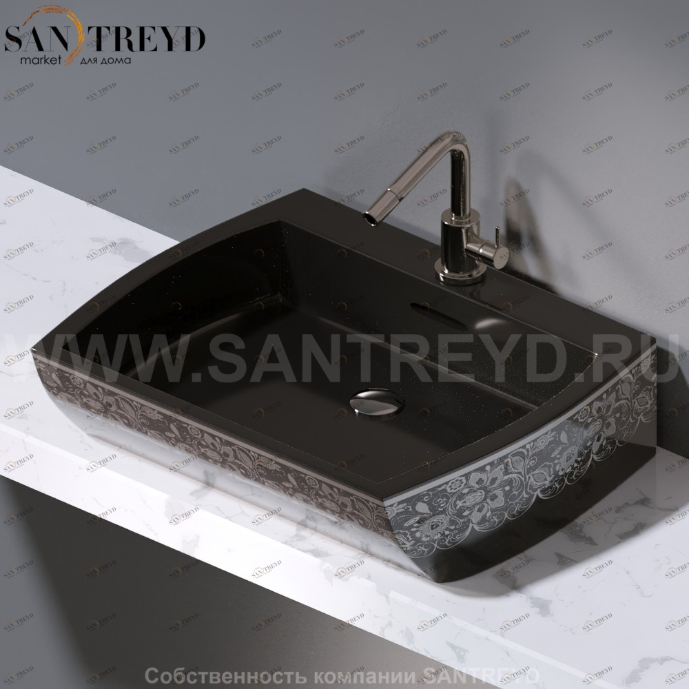 L282.461P Накладная раковина на столешницу  овальная A. e T. Italia SQUARE AeT ITALIA