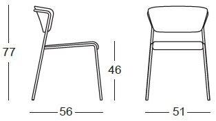 SCAB DESIGN Стул из мягкой ткани Lisa sun-id-1427390 - Вид №13