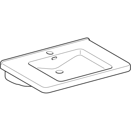 128575000 Раковина Geberit Renova Comfort Square, безбарьерная Geberit  - Вид №12