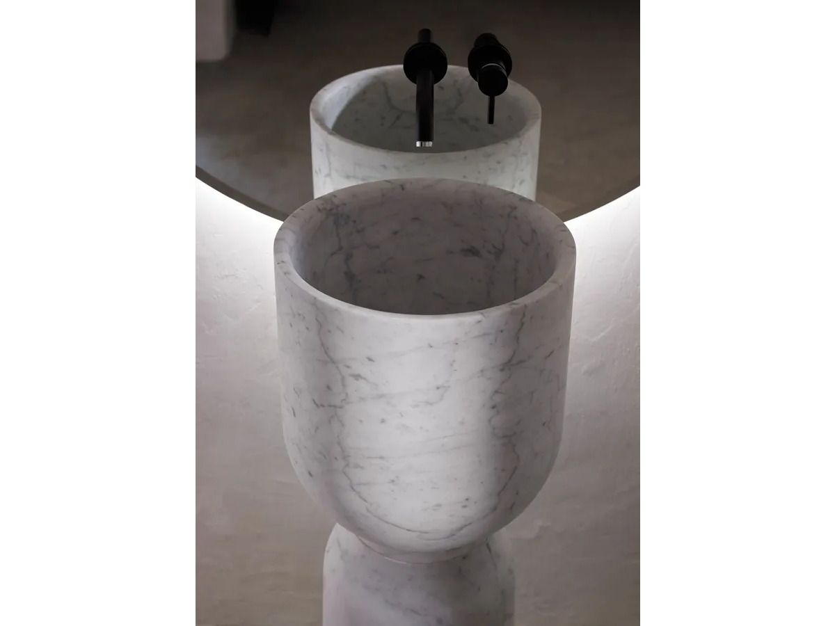 Одинарный круглый отдельно стоящий умывальник из мрамора Inbani ORIGIN ARCH-00039599 - Вид №2