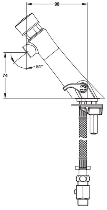 Порционный смеситель Presto Neo 68401 для раковины 68401.0 - Вид №1