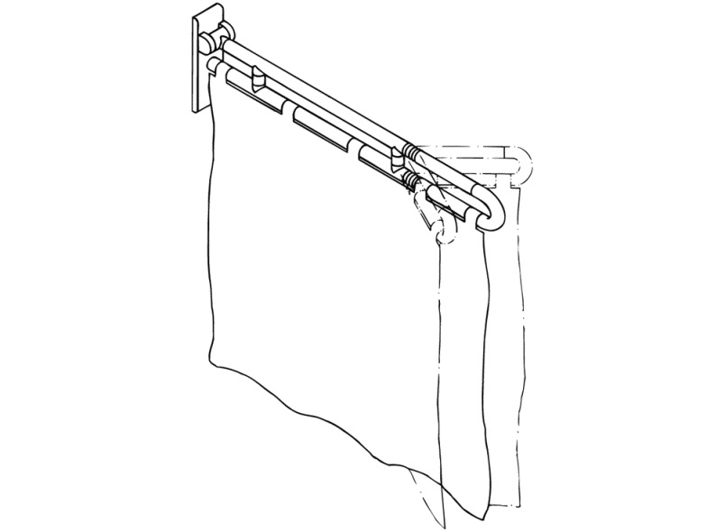 801.52B10030 защита от брызг для душа HEWI Edition matt | Polyamid  - Вид №6