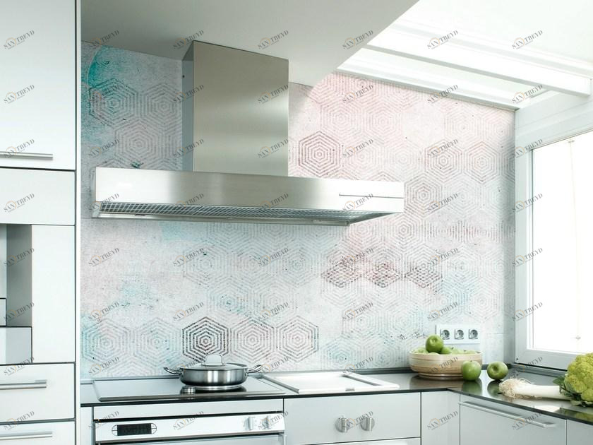 Wall&decò Геометрические обои для ванной Wet system 14 sun-id-1362075