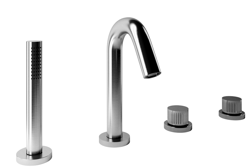 70531 / D Смеситель для ванны и душа из матовой нержавеющей стали 316, душевой набор и прогрессивный картридж. Bongio Time2020 70531/D