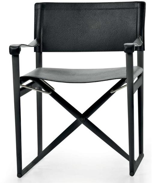 B&B Italia Складное кожаное кресло с подлокотниками Mirto indoor Im59sp - Вид №1