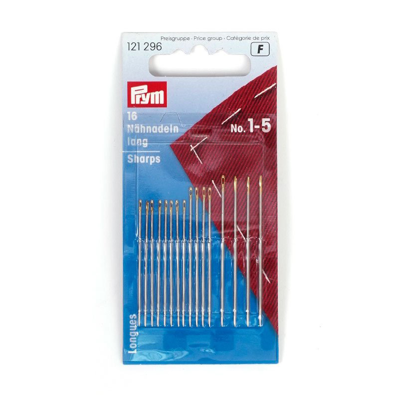 121296 Иглы для шитья ручные для шитья №1-5 в блистере 16 шт. . PRYM 