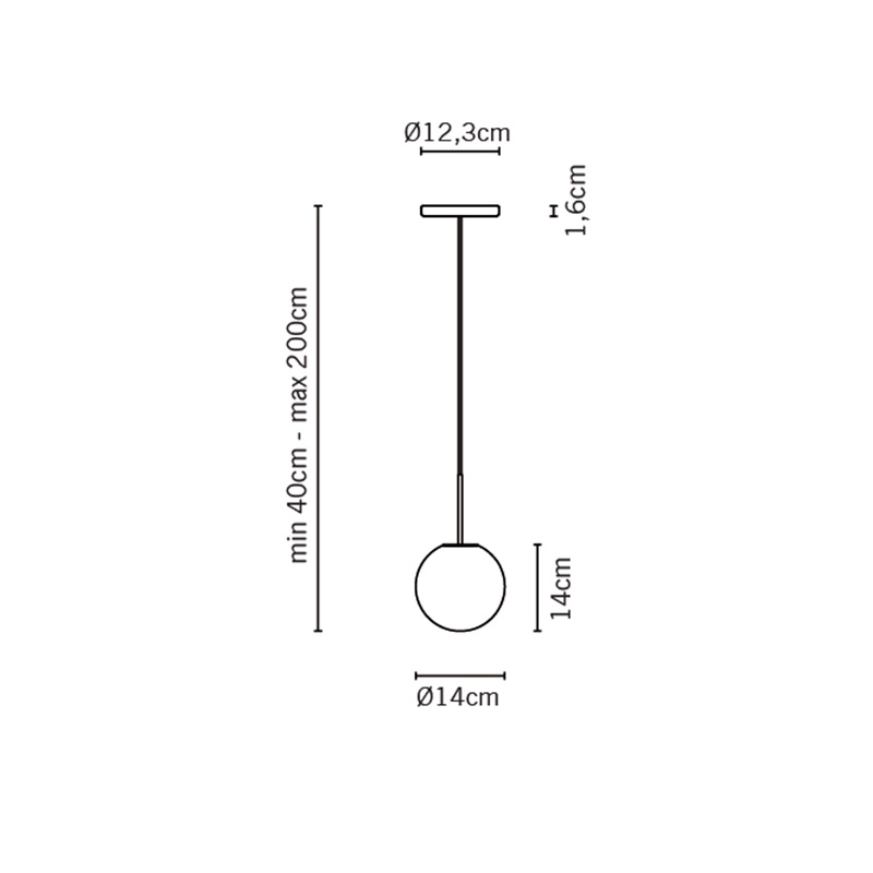 Светильник подвесной 14х14 см белый Lumi Sfera F07A1701 FABBIAN ДИЗАЙНЕРСКИЕ 00-3882234 Белый  - Вид №2