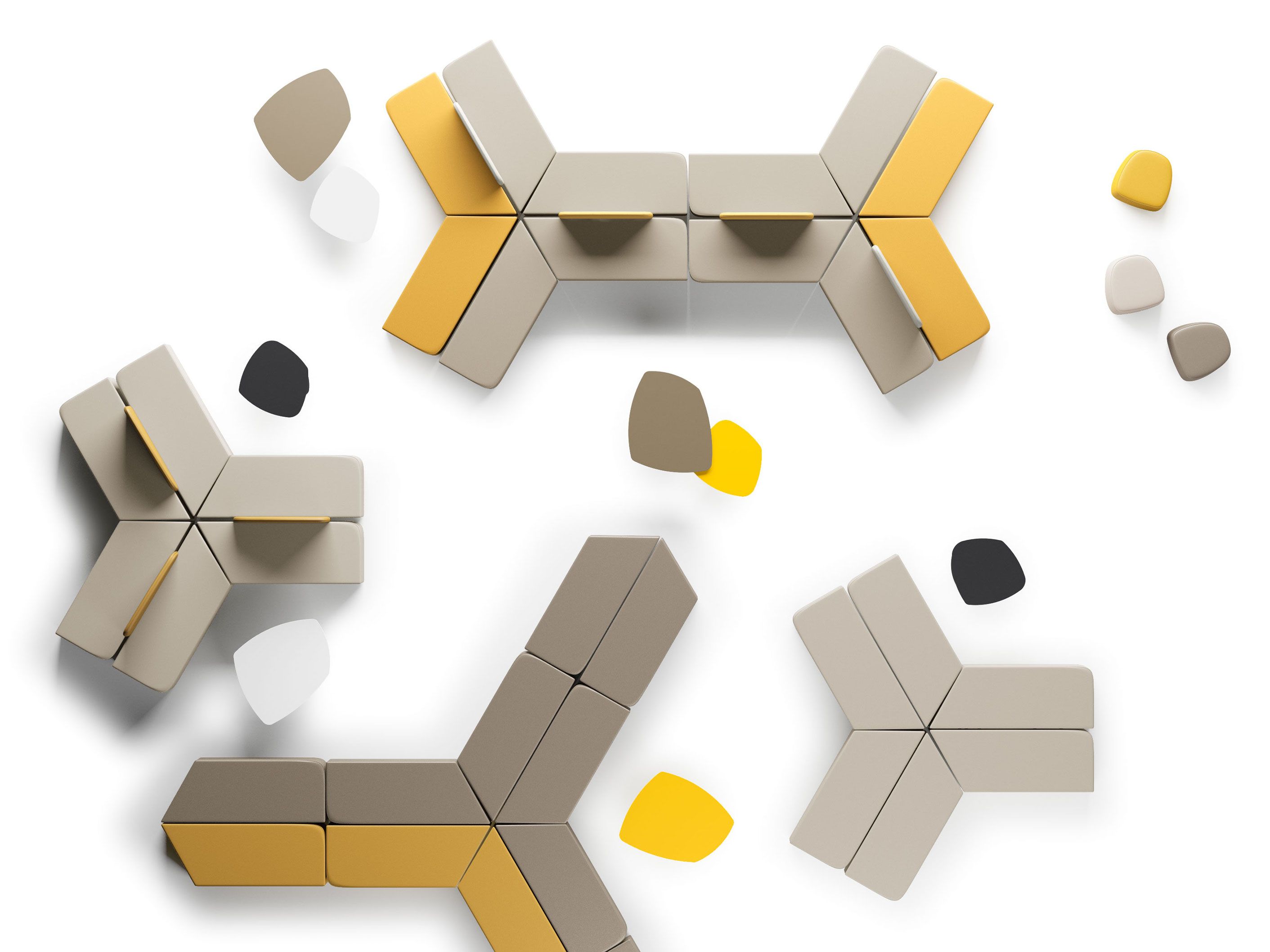 Модульный тканевый диван SITLOSOPHY® ARCH-00134525