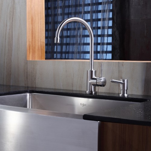 Кухонные смесители KPF-2160 сталь krausru  - Вид №2