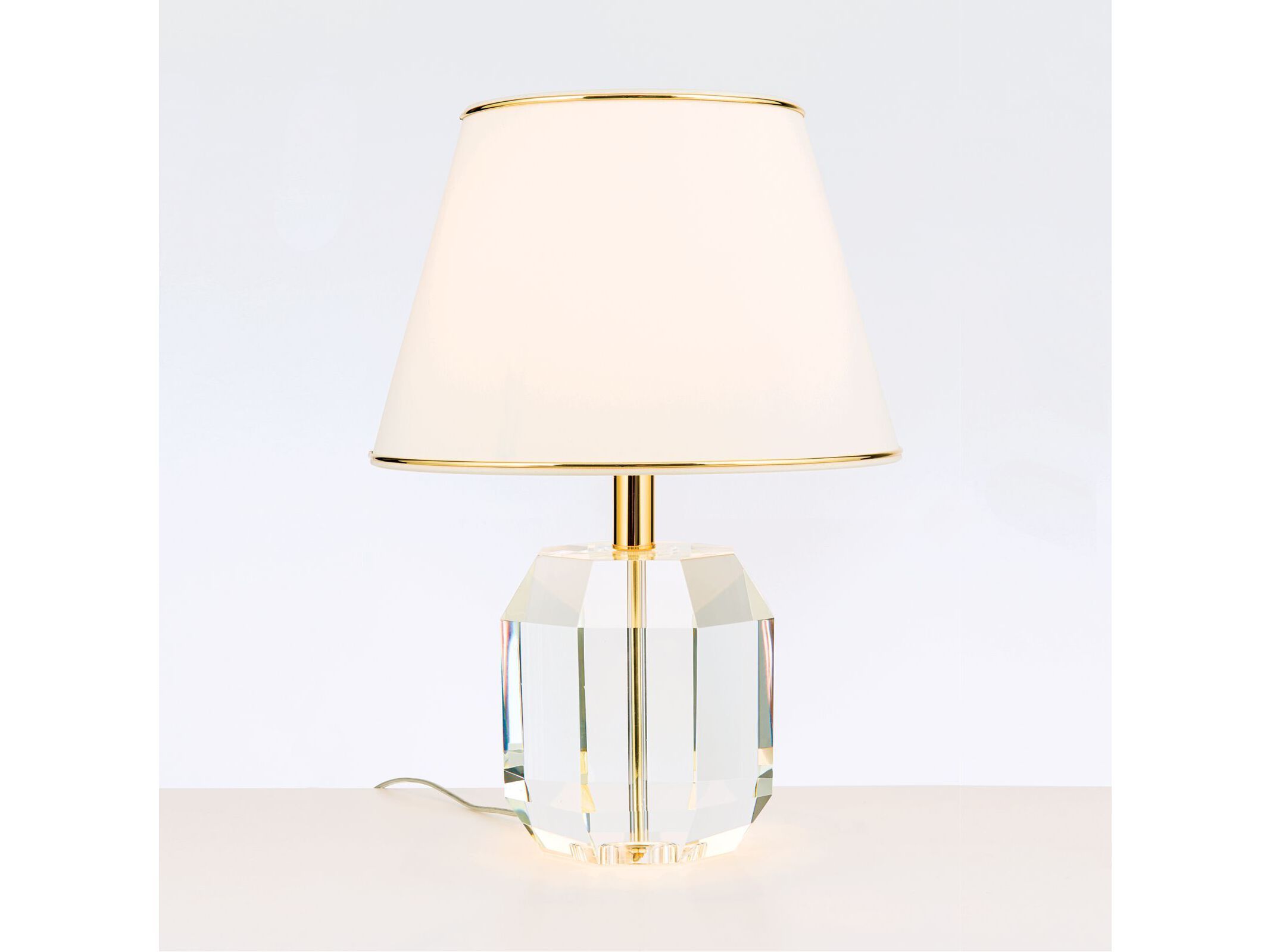 Настольная лампа из стекла и льна Orion Alexis ARCH-00078709