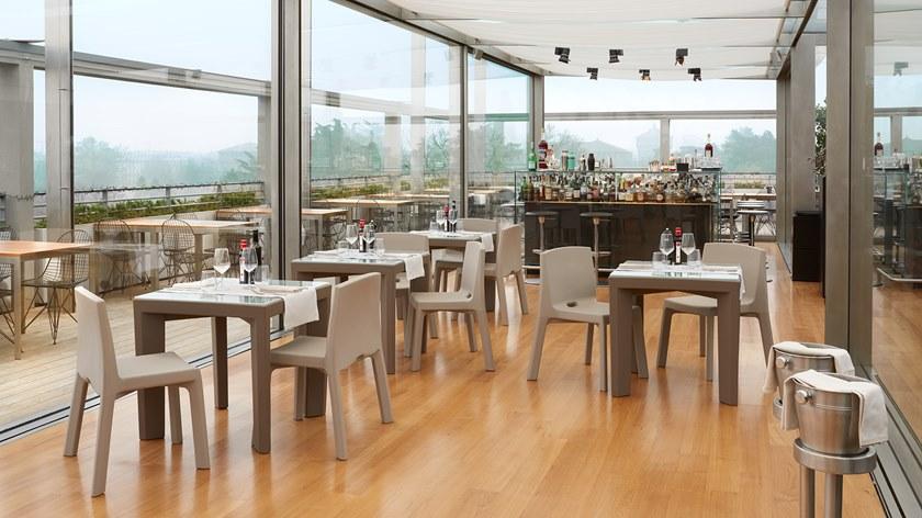 SLIDE Штабелируемый стул из полиэтилена sun-id-1477507 - Вид №8