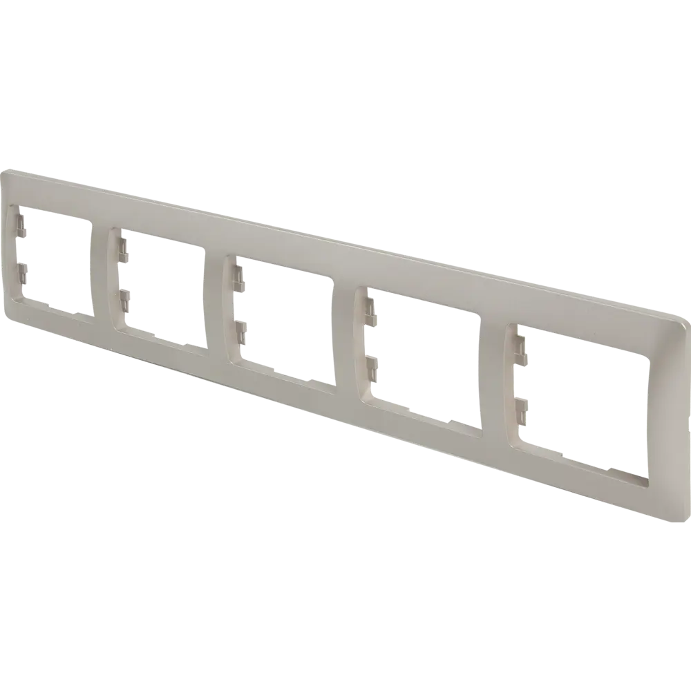 Рамка Schneider Electric Glossa пятиместная платина для розеток и выключателей 84725228 STLM-0054100 - Вид №1