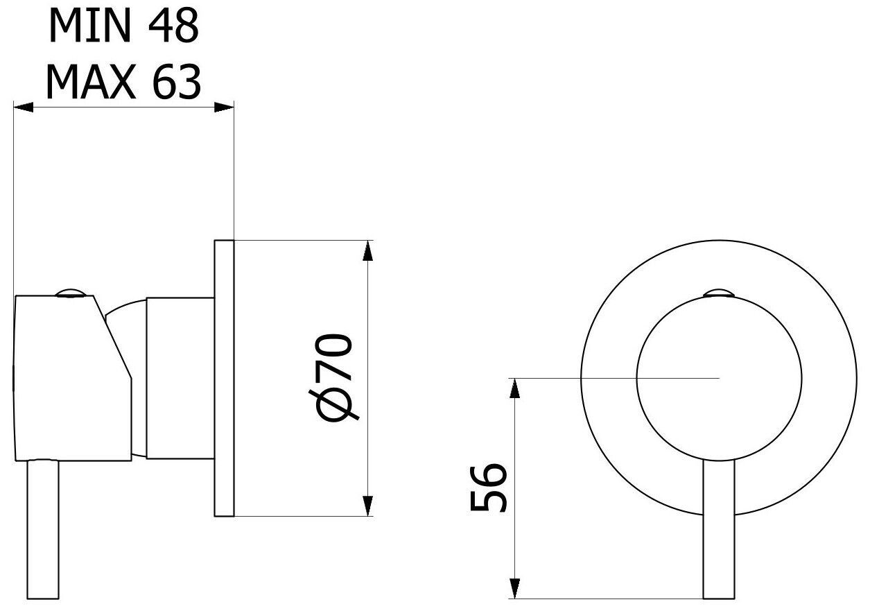 Односторонний настенный смеситель IB Милан Турин ARCH-00084717 - Вид №13