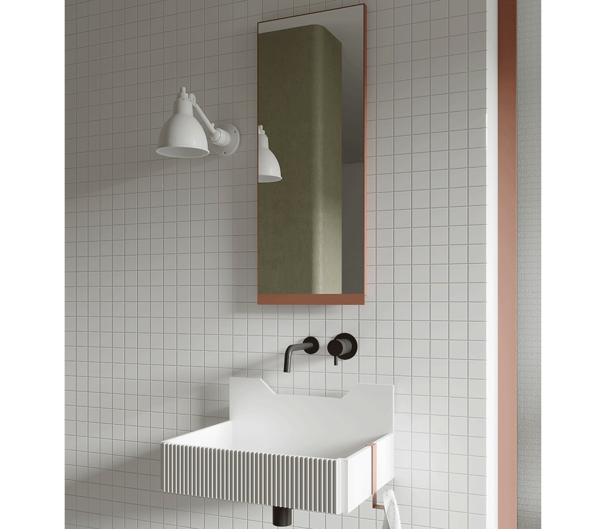 com_EXLAVFRIEZE2L/2010 Подвесная раковина настенная прямоугольная Ex.T Frieze - Вид №1