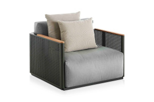 Садовый стул из ткани и алюминия с термокрытием