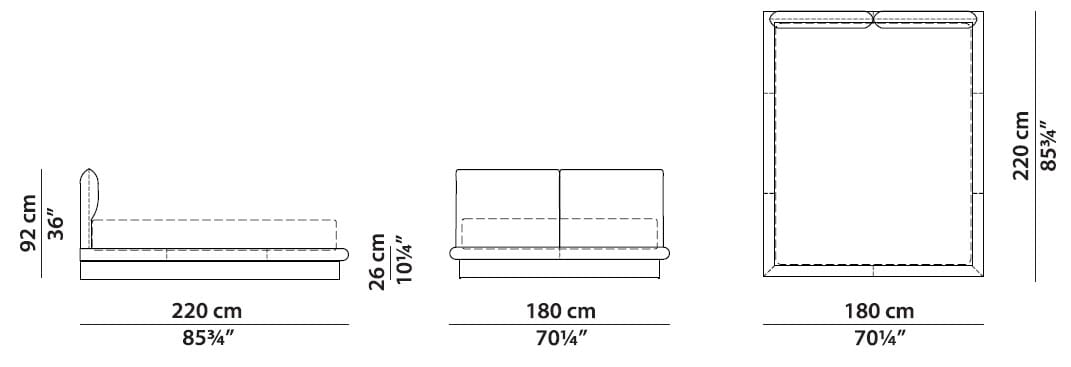 Мягкая двуспальная кровать Baxter Aura ARCH-00040037 - Вид №7