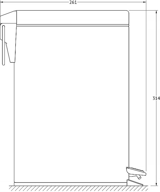 JBS 003 Ведро с педалью 7L SORCOSA Plain - Вид №1