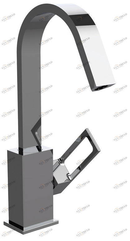 Смеситель для раковины с поворотным изливом, без донного клапана CEZARES EFFECT-LC-01-W0